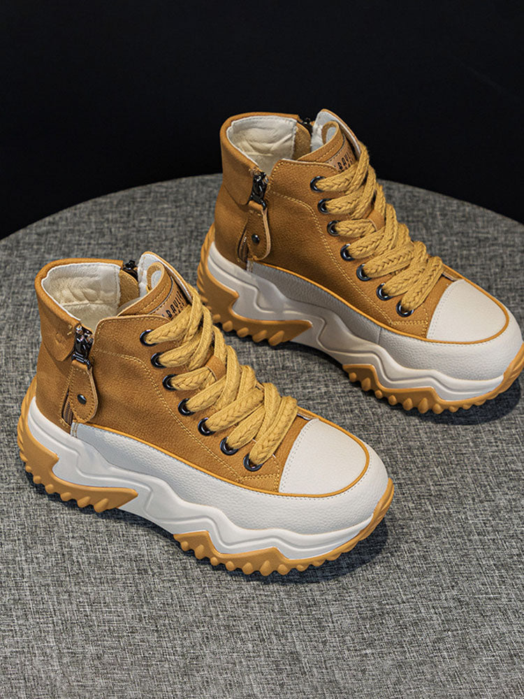 Women’s Trendy High-Top Platform Sneakers with 7cm Chunky Height