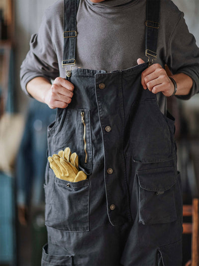 Sloppy Canvas Overalls