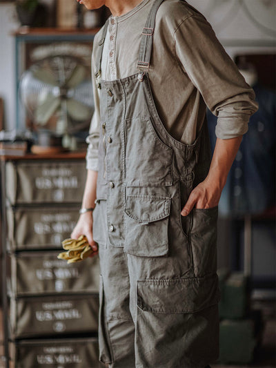 Sloppy Canvas Overalls