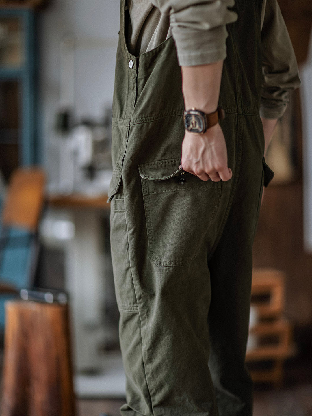 Men's Crafter Overalls with Flap Pockets