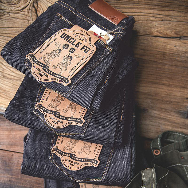 Jean brut style rétro américain pour homme