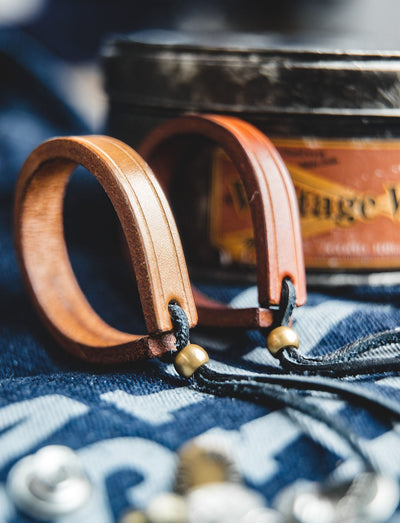 Men's Vintage-Style Adjustable Leather Bracelet