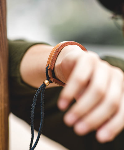 Men's Vintage-Style Adjustable Leather Bracelet
