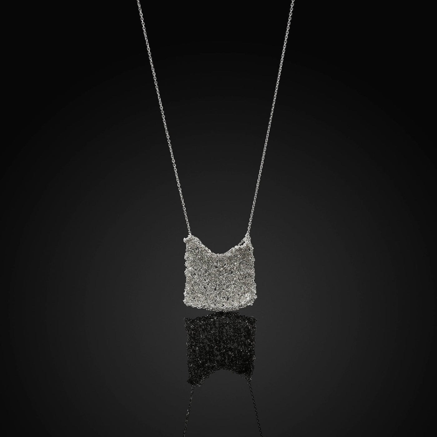 Handmade S925 Silver Lucky Bag Pendant Necklace