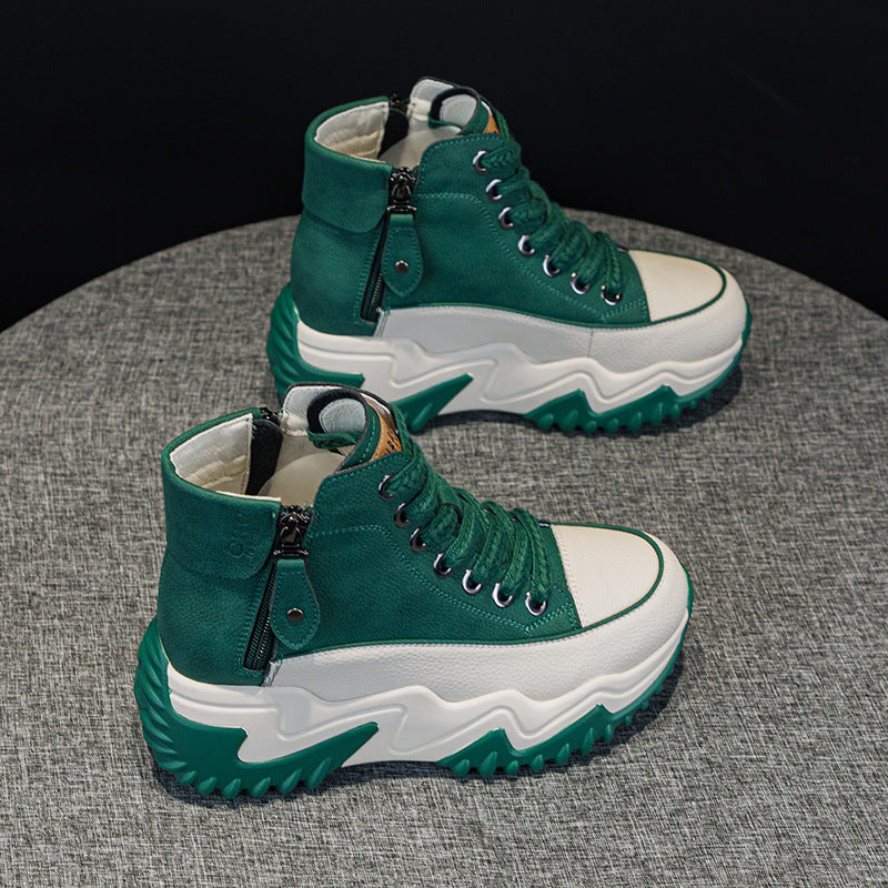 Women’s Trendy High-Top Platform Sneakers with 7cm Chunky Height