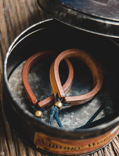 Men's Vintage-Style Adjustable Leather Bracelet