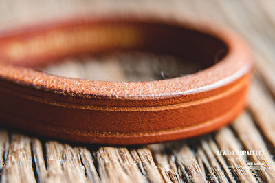 Men's Vintage-Style Adjustable Leather Bracelet