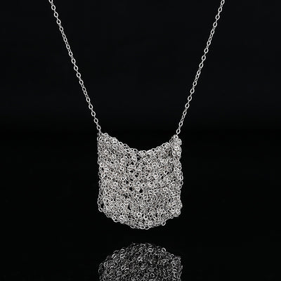 Handmade S925 Silver Lucky Bag Pendant Necklace