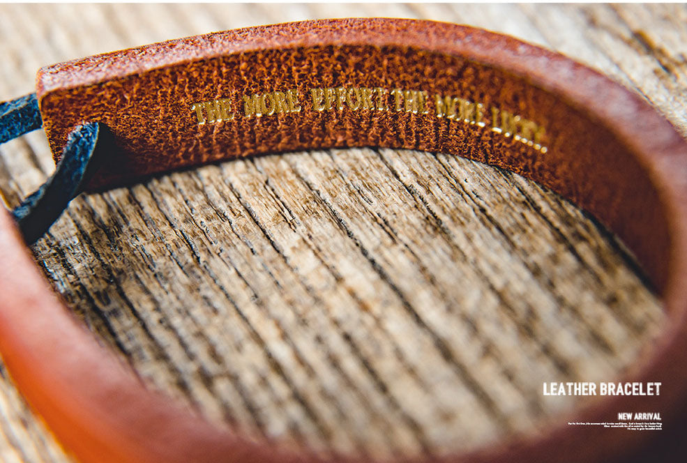 Men's Vintage-Style Adjustable Leather Bracelet
