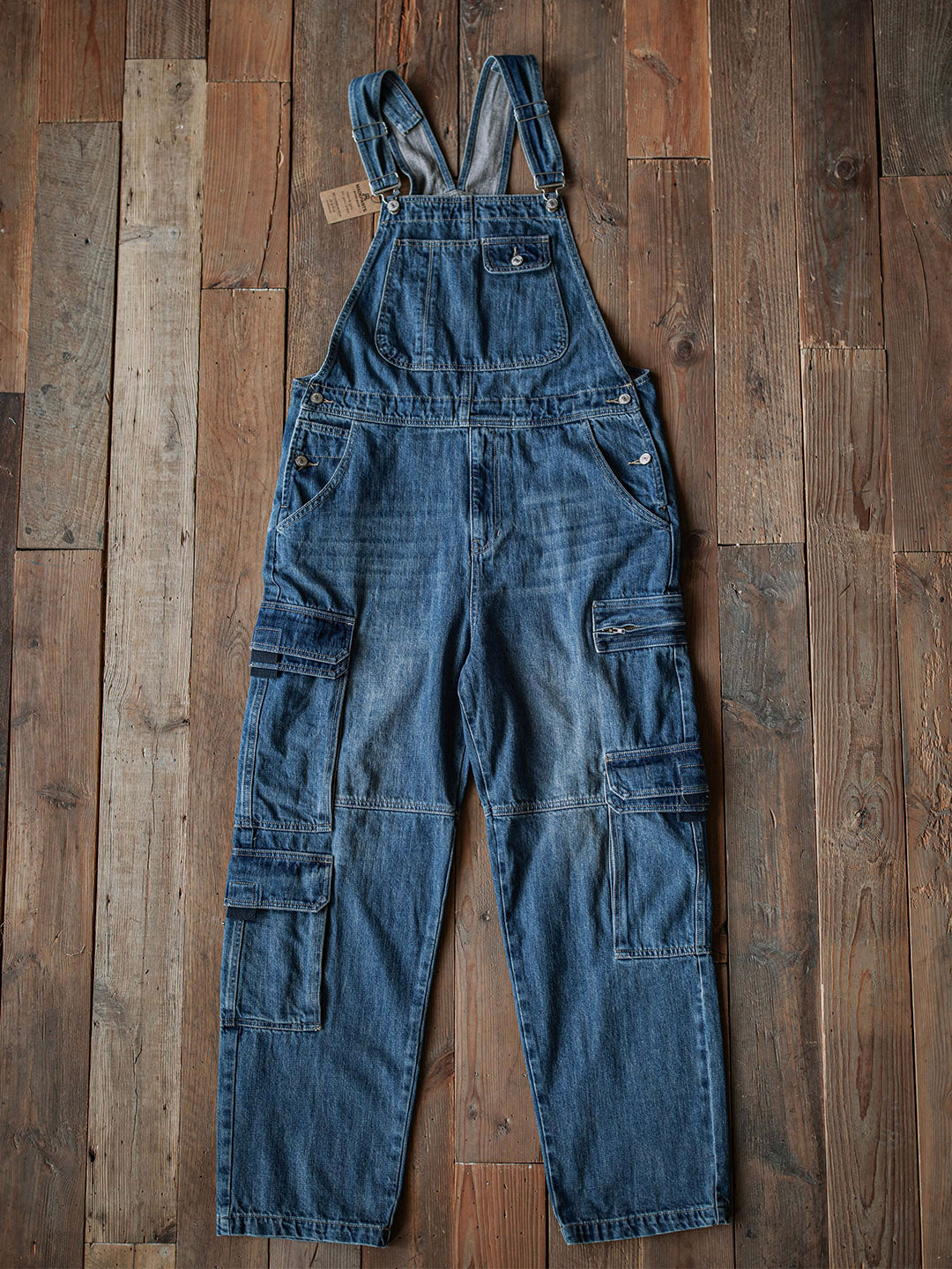 Salopette cargo en denim pour homme