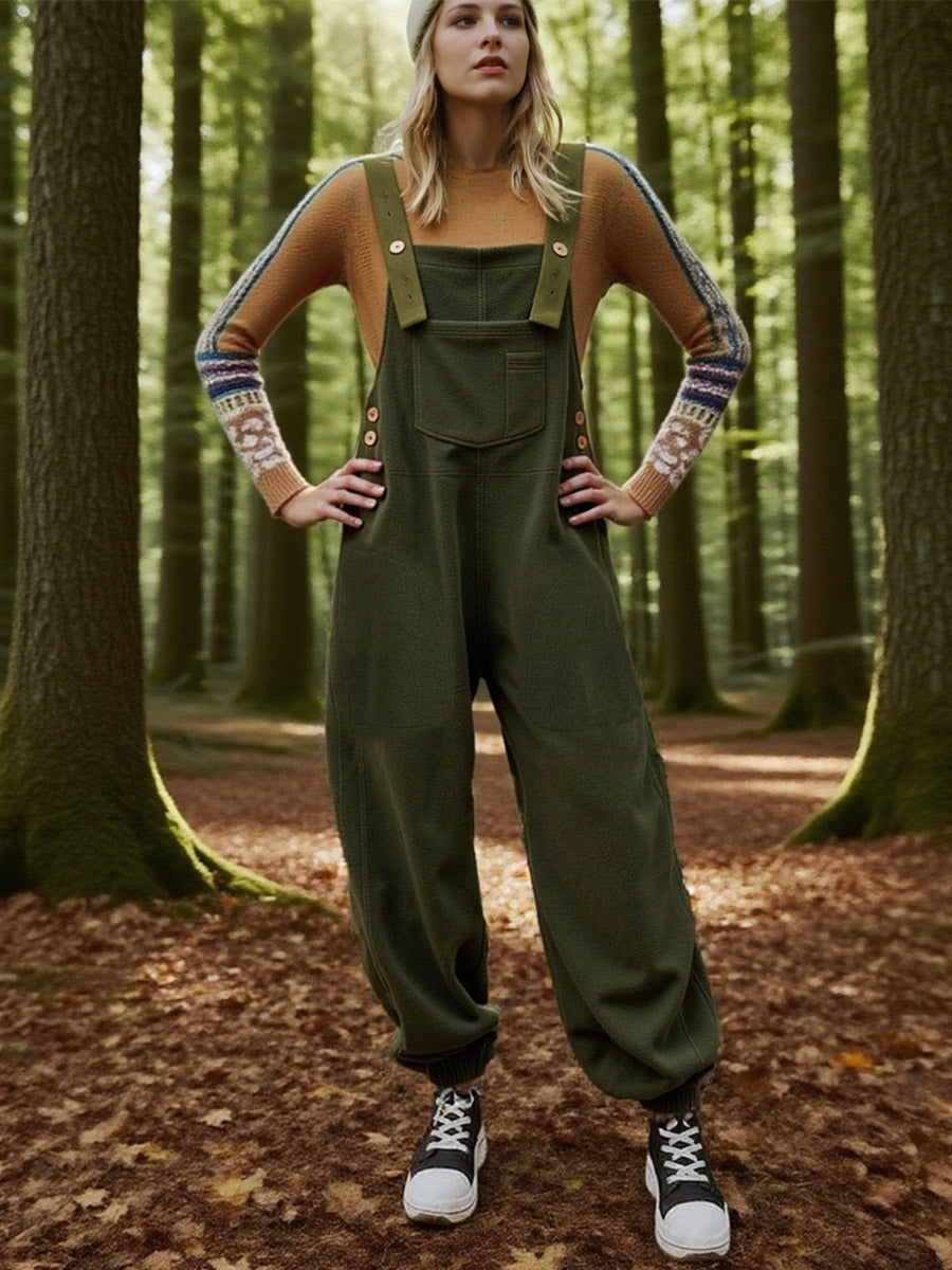 WarmNest Fleece Overalls