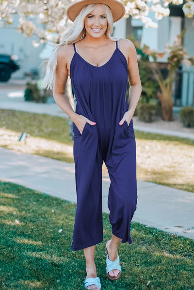 Women's Spaghetti Strap Wide Leg Jumpsuit