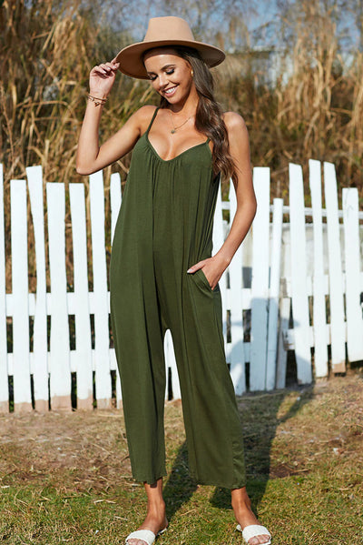 Women's Spaghetti Strap Wide Leg Jumpsuit