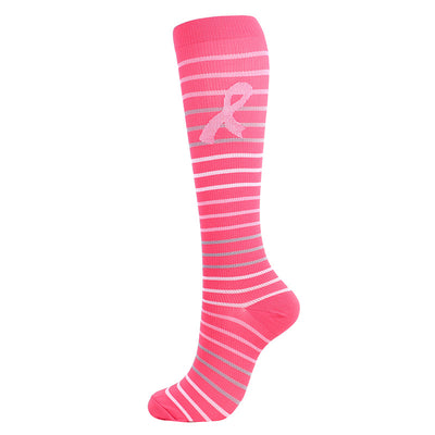 Pink Ribbon🎗Compression Socks - 20-30 mmHg Colorful Support Stockings
