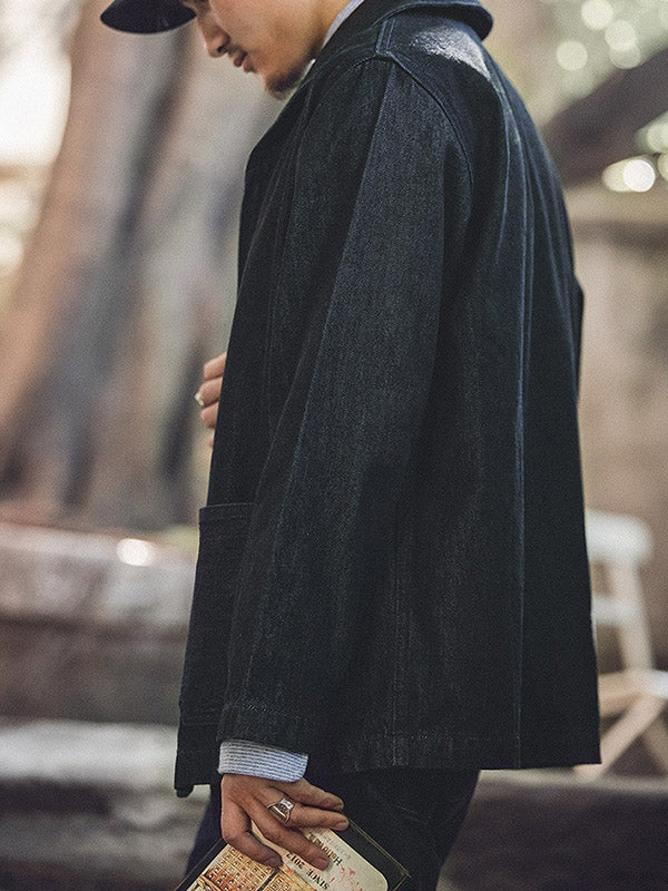 Men's American Casual Washed Vintage-Inspired Jacket Denim Jacket