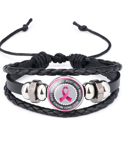 madepants.com Breast Cancer Awareness Pink Ribbon Bracelet